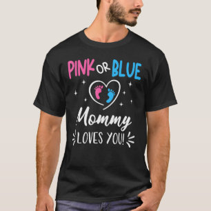 Rosa oder blaue Mami-Lieben Sie Geschlecht zeigen T-Shirt