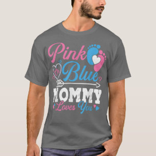 Rosa oder blaue Mami-Lieben Sie Niedliche Geschlec T-Shirt