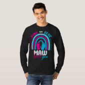 Rosa oder blaue MAW-Lieben Sie Geschlecht zeigen P T-Shirt (Vorne ganz)