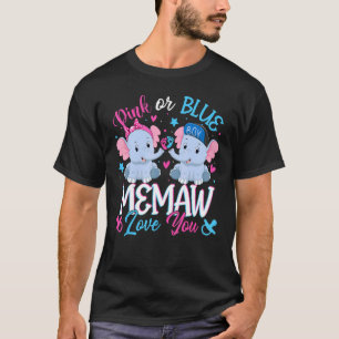 Rosa oder blaue Memaw-Lieben Sie Elefanten Baby Ge T-Shirt