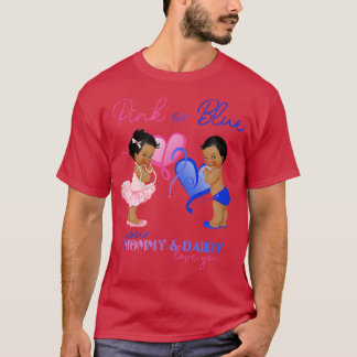 Rosa oder blaue Mommy & Daddy Liebe Sie Geschlecht T-Shirt