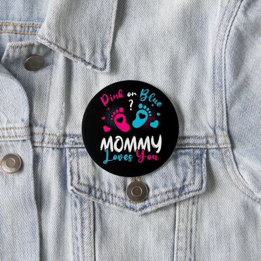 Rosa oder blaue Mommy-Lieben Button (Beispiel)