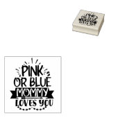 Rosa oder blaue Mommy-Lieben Gummistempel (Stempel)