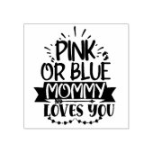 Rosa oder blaue Mommy-Lieben Gummistempel (Prägung)