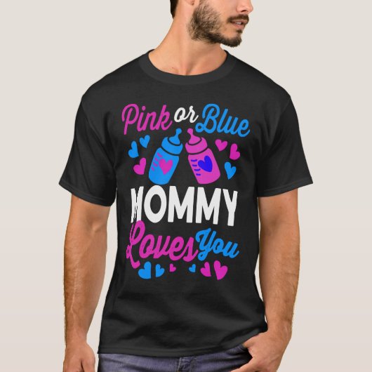 Rosa oder blaue MOMMY-Lieben | Mama für Kinder T-Shirt (Vorderseite)