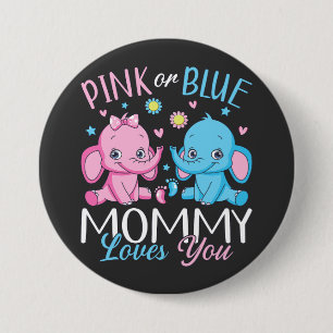 Rosa oder blaue Mommy Lieben Sie Elephant Baby Rou Button