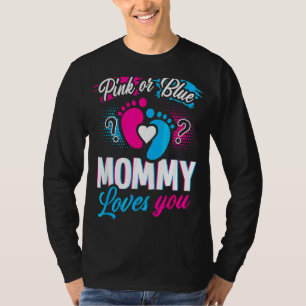 Rosa oder blaue Mommy Lieben Sie Fußspuren Niedlic T-Shirt
