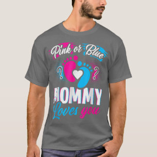 Rosa oder blaue Mommy Lieben Sie Fußspuren Niedlic T-Shirt