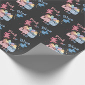 Rosa oder blaue Mommy-LIEBEN Sie - Geschlecht offe Geschenkpapier (Ecke)