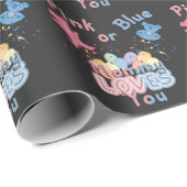 Rosa oder blaue Mommy-LIEBEN Sie - Geschlecht offe Geschenkpapier (Rolleneckpunkt)