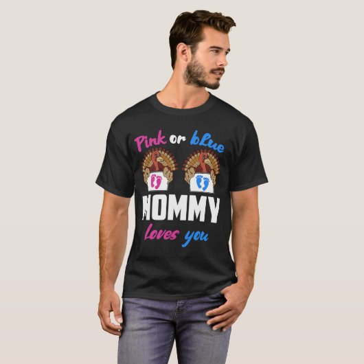 Rosa oder blaue Mummy-Lieben Ihr Geschlecht offenb T-Shirt (Vorne ganz)