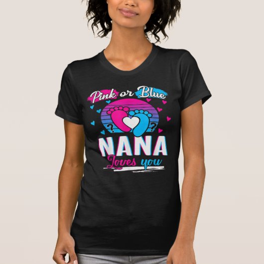Rosa oder blaue Nana-Lieben, die Sie Shirt Geschle (Vorderseite)