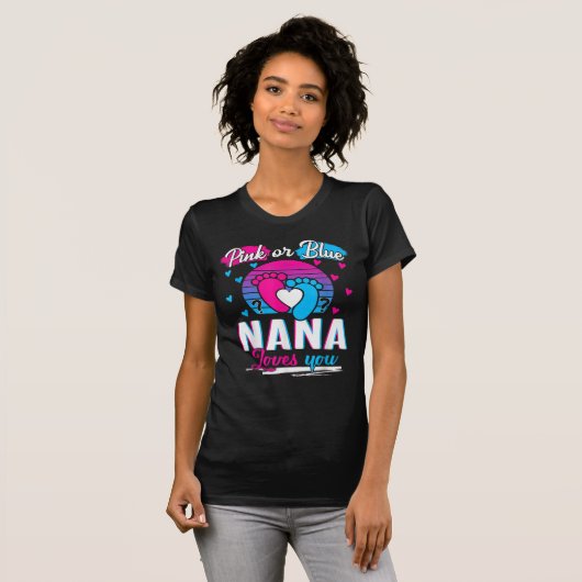 Rosa oder blaue Nana-Lieben, die Sie Shirt Geschle (Vorne ganz)
