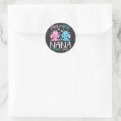 Rosa oder blaue Nana Lieben Sie Elephant Baby Runder Aufkleber (Tasche)