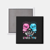 Rosa oder blaue Nichte Lieben, die Sie Boxing Gend Magnet (Vorderseite/Rückseite)
