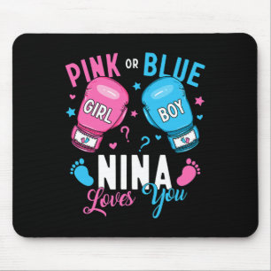 Rosa oder blaue Nina Lieben, die Sie Boxen Geschle Mousepad