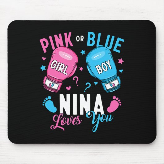 Rosa oder blaue Nina Lieben, die Sie Boxen Geschle Mousepad (Vorne)