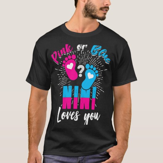Rosa oder blaue Nini-Lieben Sie Geschlecht zeigen T-Shirt (Vorderseite)