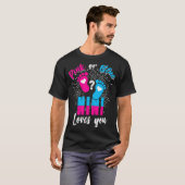Rosa oder blaue Nini-Lieben Sie Geschlecht zeigen T-Shirt (Vorne ganz)