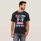 Rosa oder blaue Nonna Lieben Sie Geschlecht zeigen T-Shirt (Vorne ganz)