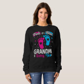 Rosa oder blaue Oma-Lieben, die Ihr Baby-Geschlech Sweatshirt (Vorne ganz)