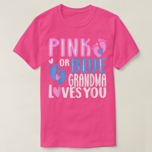 Rosa oder blaue Oma-Lieben, die Ihr Geschlecht off T-Shirt (Design vorne)