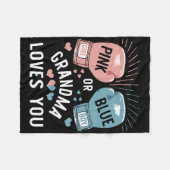 Rosa oder blaue Oma Lieben, die Sie Boxing Gender  Fleecedecke (Vorderseite (Horizontal))