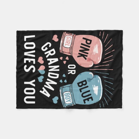 Rosa oder blaue Oma Lieben, die Sie Boxing Gender  Fleecedecke (Vorderseite (Horizontal))