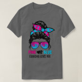 Rosa oder blaue Oma Lieben, die Sie Messy Bun Hair T-Shirt (Design vorne)
