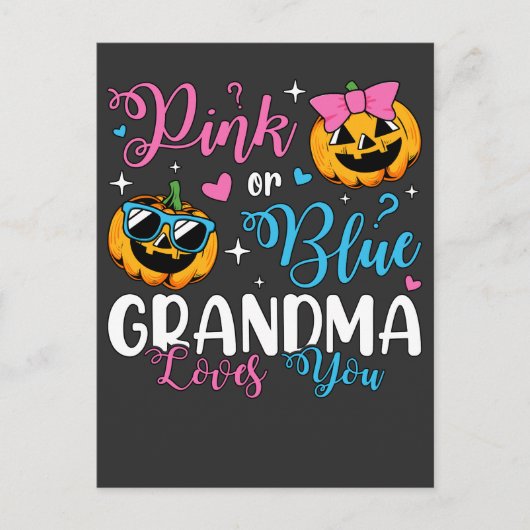 Rosa oder blaue Oma-Lieben, die Sie Pumpkin Baby Postkarte (Vorderseite)
