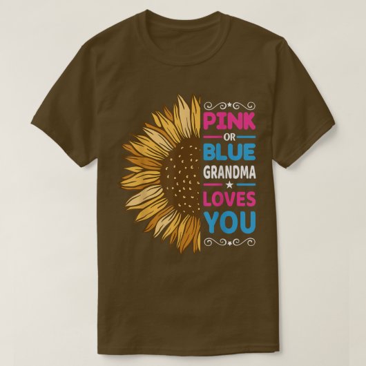 Rosa oder blaue Oma-Lieben Ihr Geschlecht offenbar T-Shirt (Design vorne)