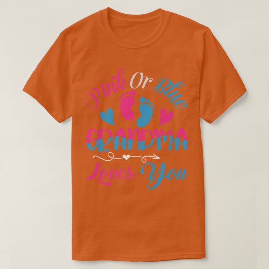 Rosa oder blaue Oma Lieben Ihr Geschlecht offenbar T-Shirt (Design vorne)