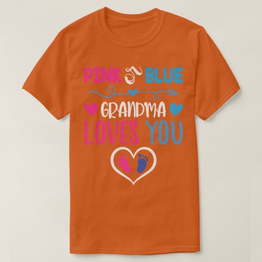 Rosa oder blaue Oma Lieben Ihr Geschlecht offenbar T-Shirt (Design vorne)