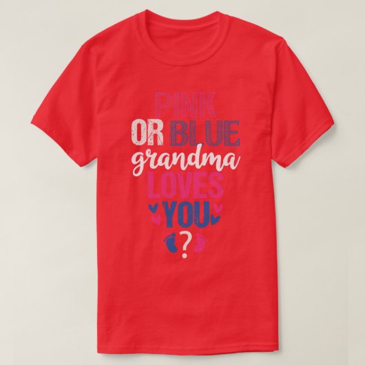 Rosa oder blaue Oma Lieben Sie 2 T-Shirt (Design vorne)