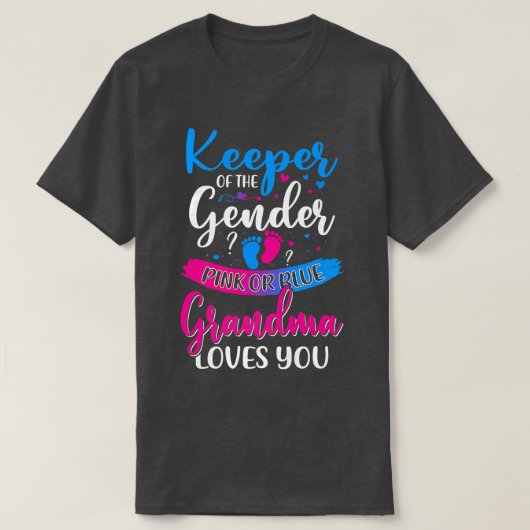 Rosa oder blaue Oma-Lieben Sie bewahren die Gender T-Shirt (Design vorne)