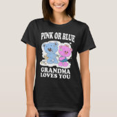Rosa oder blaue Oma-Lieben Sie Gender Reveal Shirt (Vorderseite)