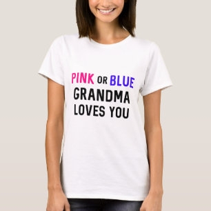 Rosa oder blaue Oma-Lieben Sie // Gender Reveal T-Shirt