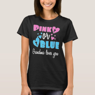 Rosa oder blaue Oma-Lieben Sie Geschlecht Baby Rev T-Shirt