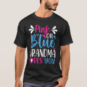 Rosa oder blaue Oma-Lieben Sie Geschlecht offenbar T-Shirt (Vorderseite)