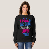 Rosa oder blaue Oma-Lieben Sie Geschlecht zeigen 1 Sweatshirt (Vorne ganz)