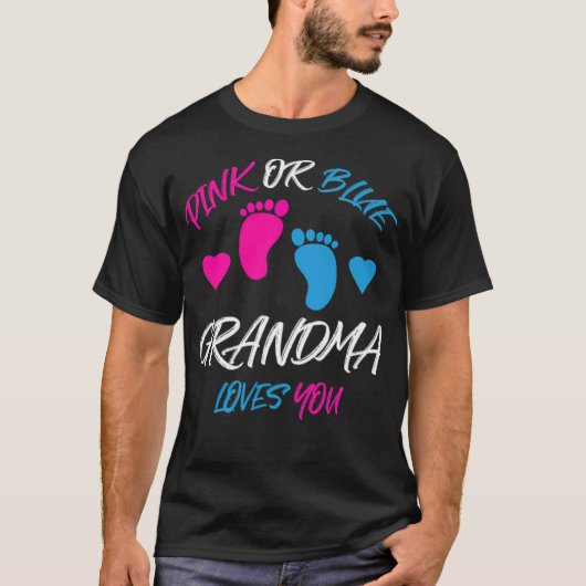 Rosa oder blaue Oma Lieben Sie Geschlecht zeigen l T-Shirt (Vorderseite)