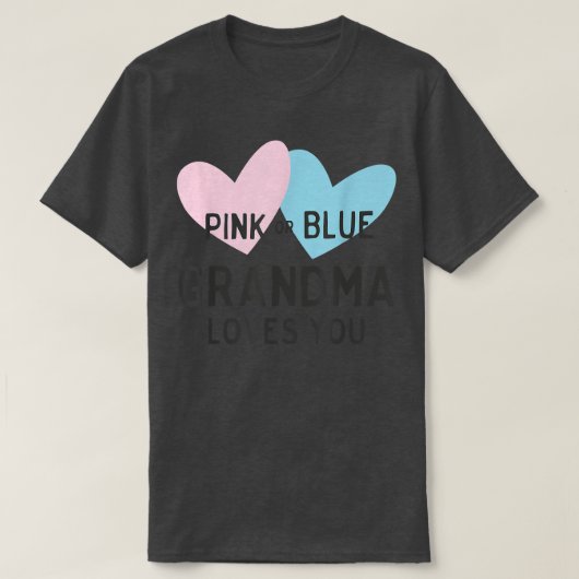 Rosa oder blaue Oma-Lieben Sie Geschlecht zeigen T T-Shirt (Design vorne)