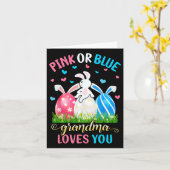 Rosa oder blaue Oma Lieben Sie Osterhasen Karte (Gelbe Blume)