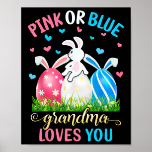 Rosa oder blaue Oma Lieben Sie Osterhasen Poster