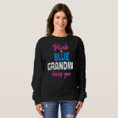 Rosa oder blaue Oma Lieben Sie Zukunft Granny Gend Sweatshirt (Vorne ganz)
