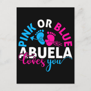 Rosa oder blaue Oma liebt dich T-Shirt-Design Feiertagspostkarte