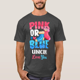 Rosa oder blaue Onkel Lieben, die Sie Baby-Socken- T-Shirt