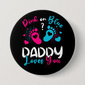 Rosa oder blaue Papa Lieben Button (Vorderseite)