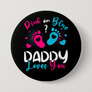Rosa oder blaue Papa Lieben Button