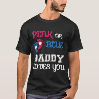 Rosa oder blaue Papa Lieben, Geschlecht offenbaren T-Shirt